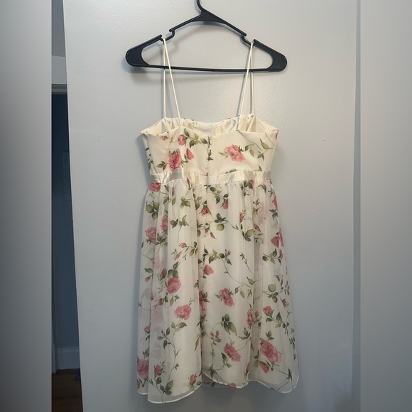 Jessica McClintock Satin Cream Dress - Picture 2 of 10